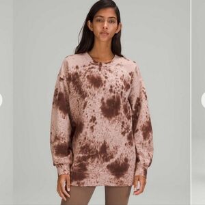 lululemon athletica Gray Tie-Dye Crew Neck Sweater